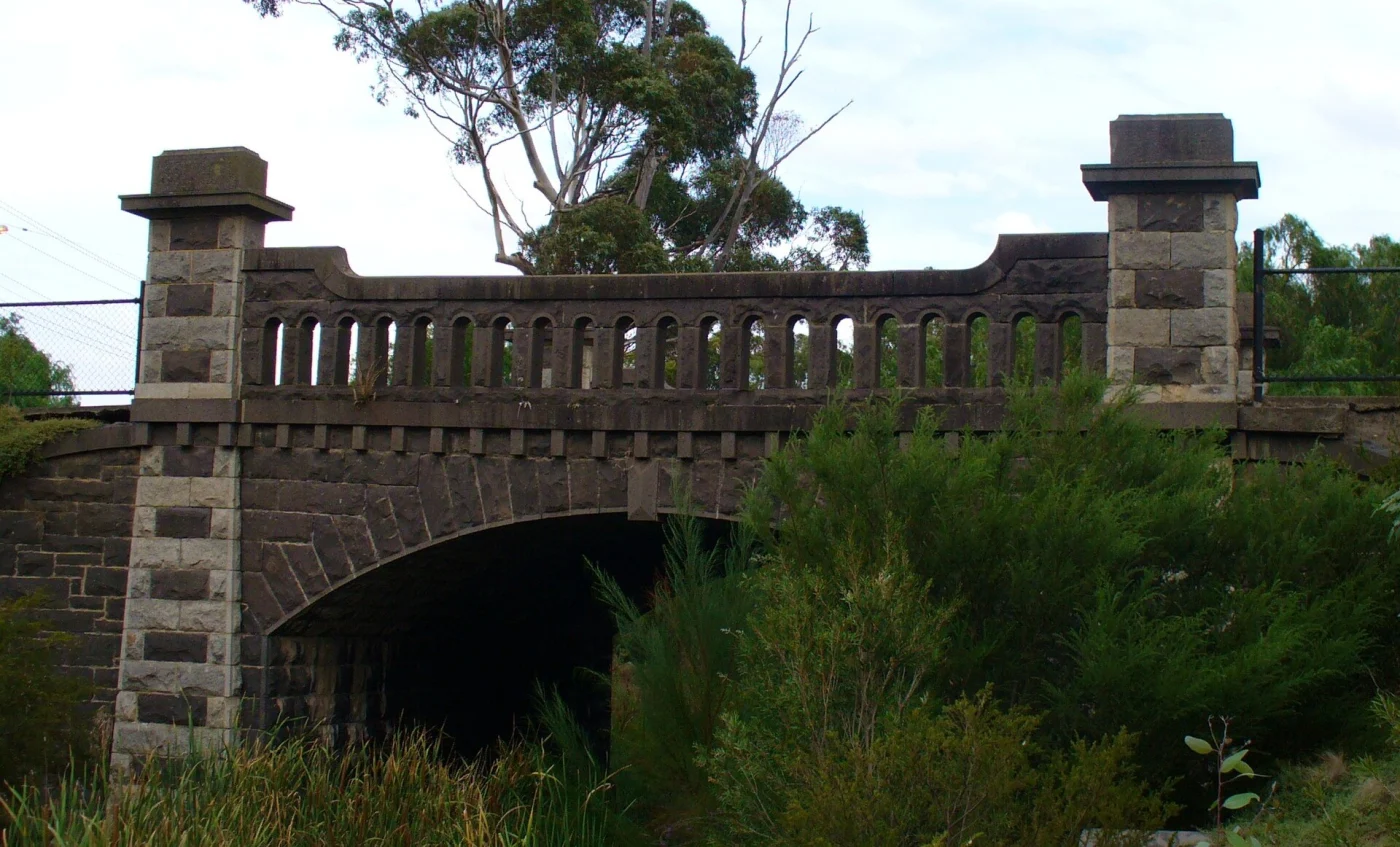 Historic bluestone bridge in Westmeadows