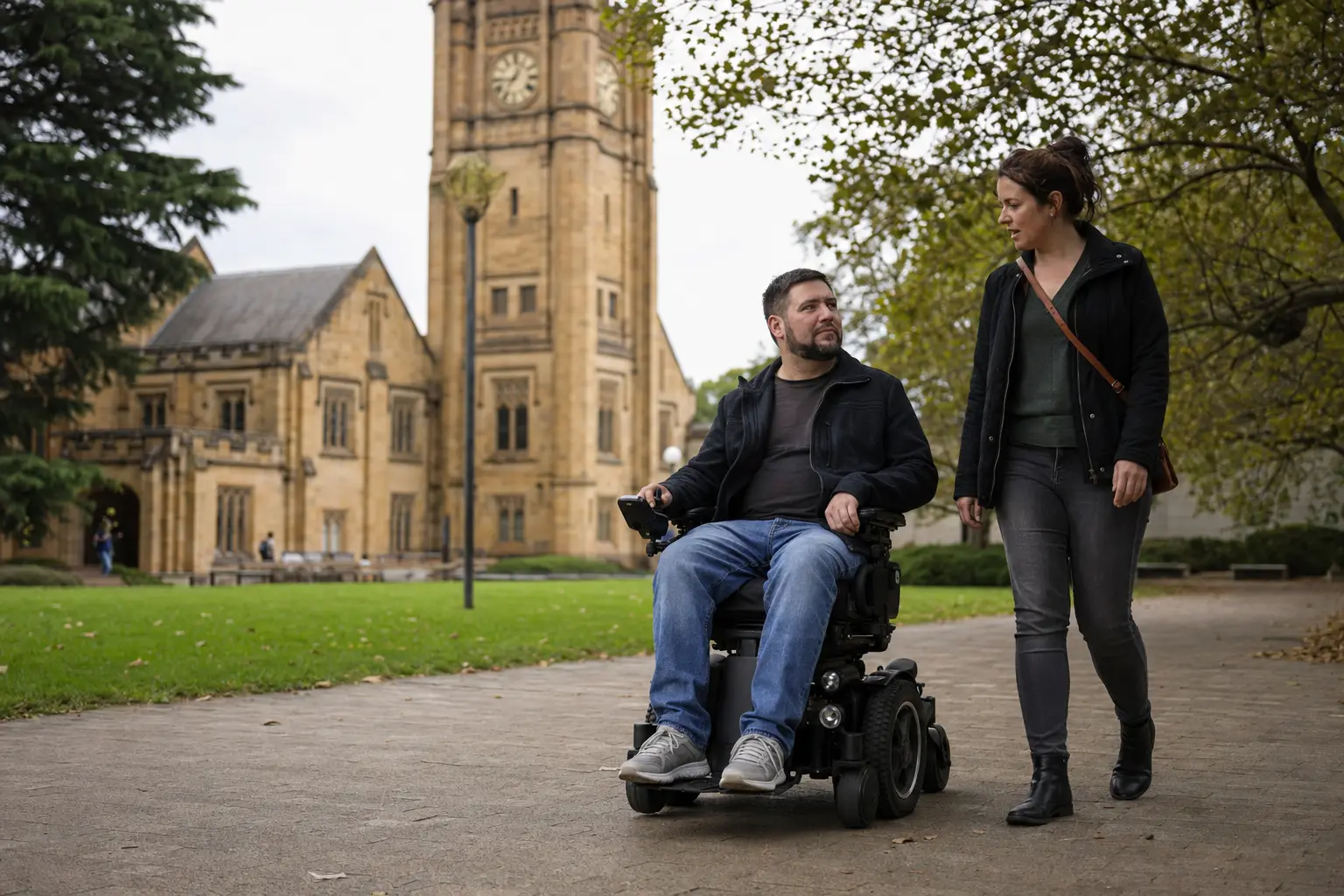 Illustrative disability support near the University of Melbourne in Parkville